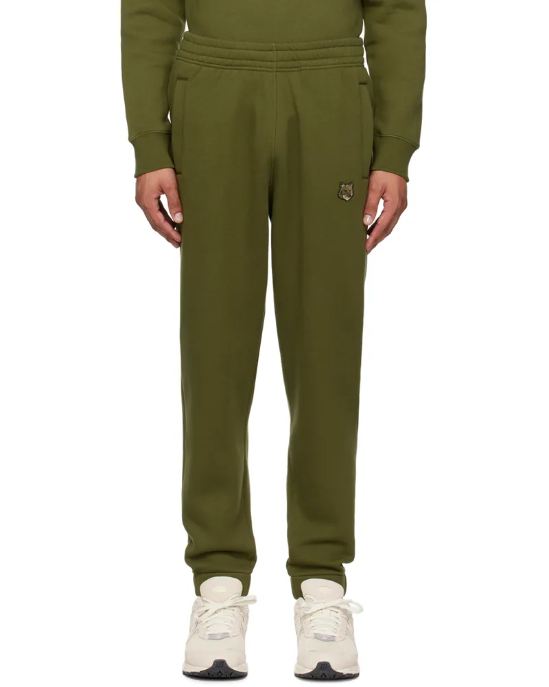 Kitsuné Khaki Bold Fox Head Comfort Sweatpants Pmilitary