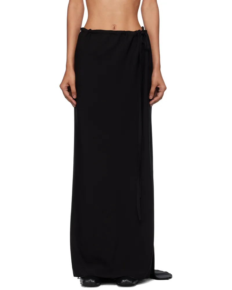Ann Demeulemeester Black Sheila Long Bias Maxi Skirt 099