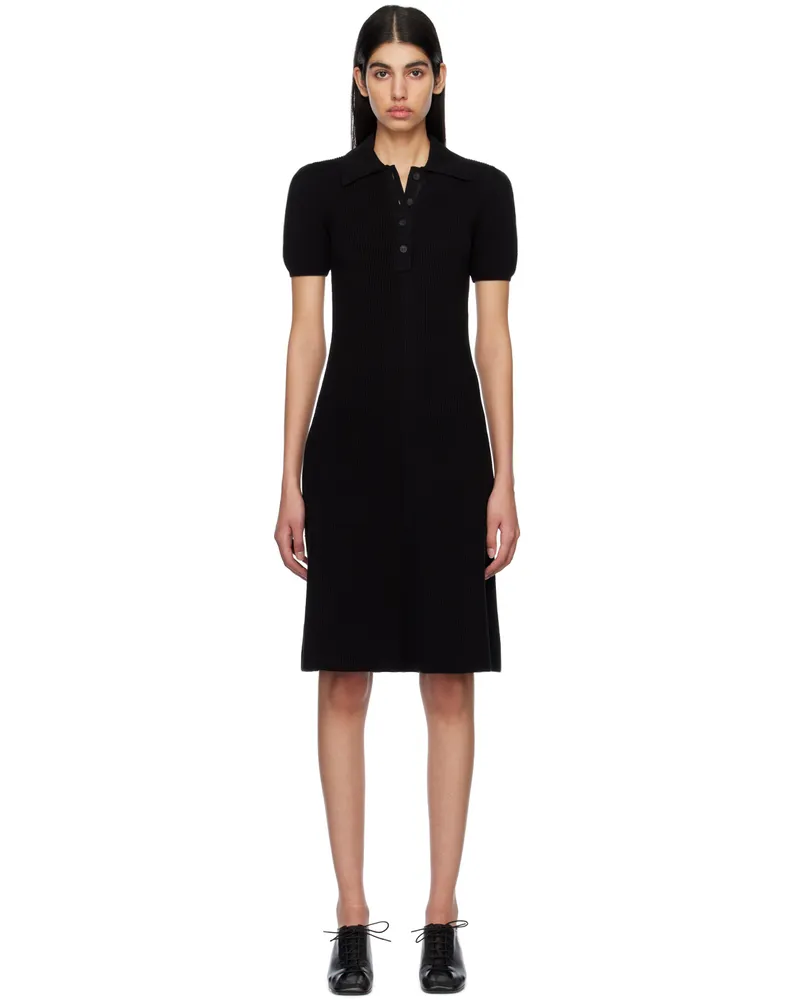 Joseph Black Spread Collar Midi Dress 0010