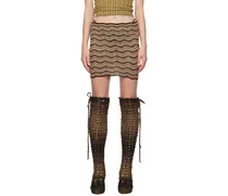 SSENSE Exclusive Beige & Brown Miniskirt