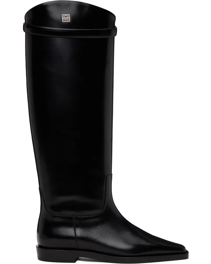 Totême Black 'The Riding Boot' Tall Boots Black
