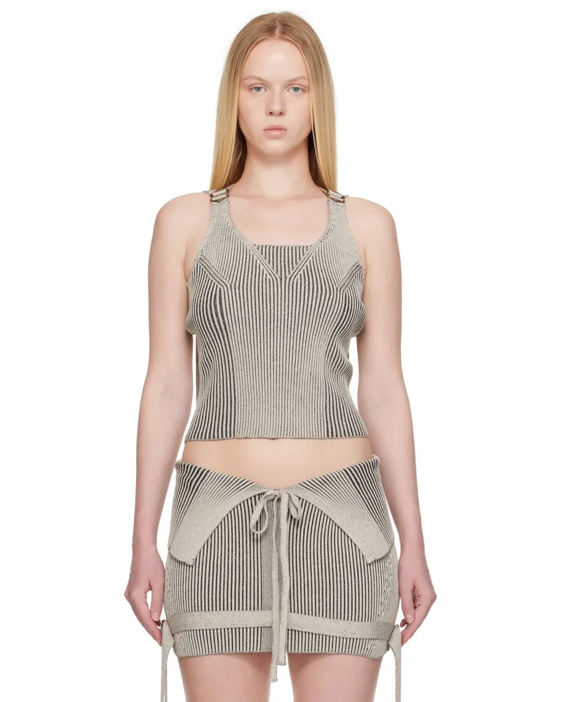 Charlotte Knowles Gray Veil Tank Top Pepper