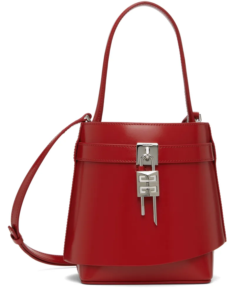 Givenchy Red Shark Lock Bucket Bag 600-red