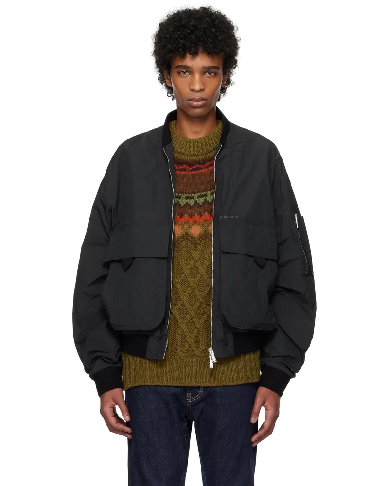 Dsquared2 Black Superlight 80s Bomber Jacket 900
