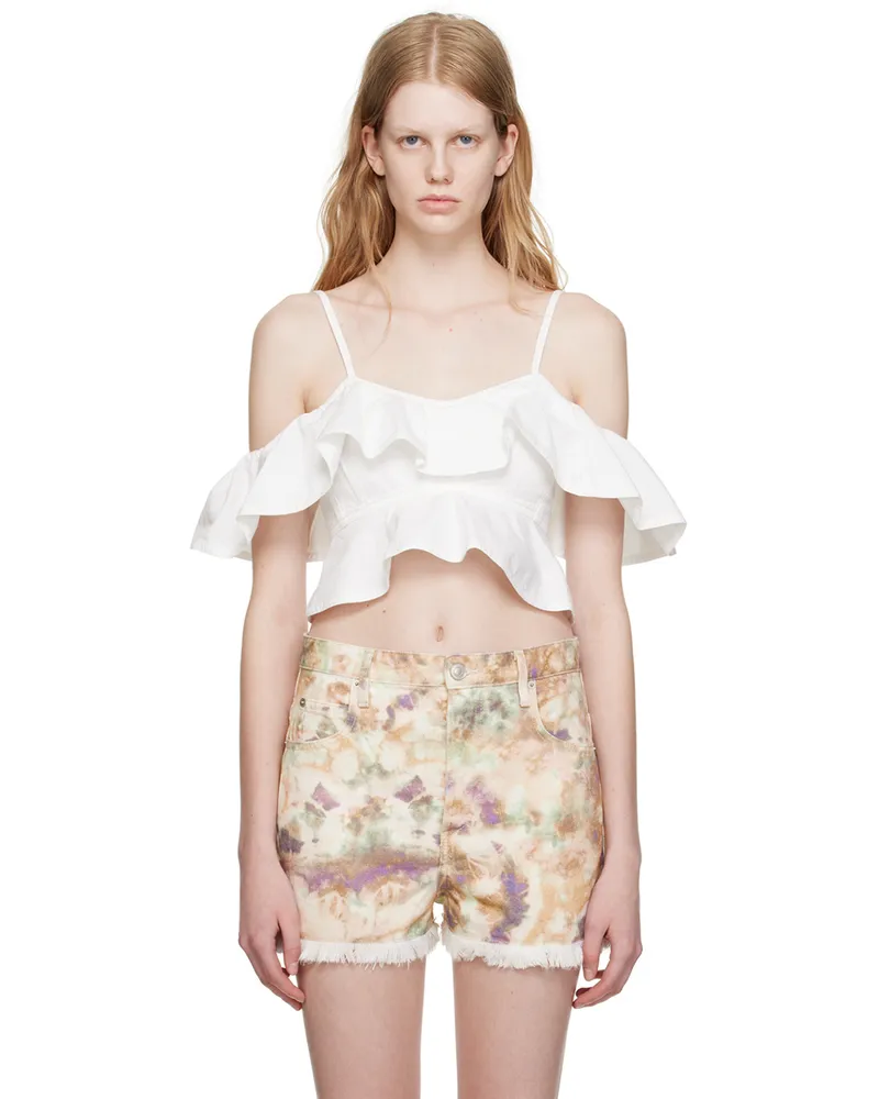 Étoile Isabel Marant White Voloteo Tank Top 20wh