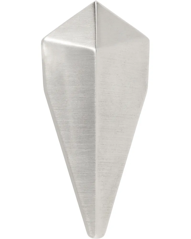 Rick Owens Silver Pyramid Single Earring 128