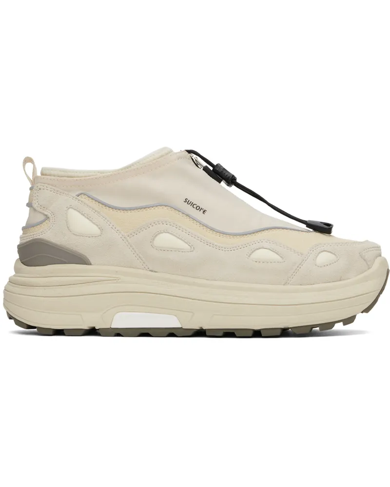 SUICOKE Off-White AKK-ZIP Sneakers Chalk