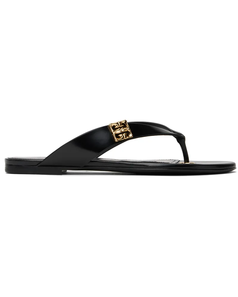 Givenchy Black Tong 4G Liquid Flip-Flops 001-black