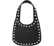 Black Small Diamanti Saddle Bag