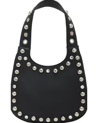 PANCONESI Black Small Diamanti Saddle Bag Leather