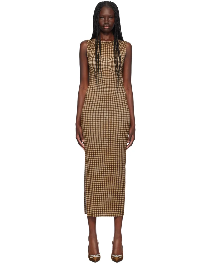 Miaou Brown Selena Maxi Dress Warped