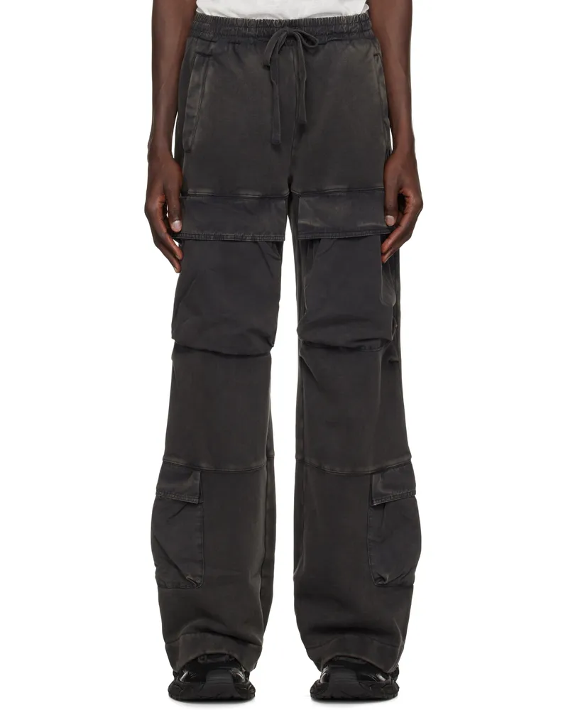 Entire Studios Black Utility Cargo Pants Washedblack