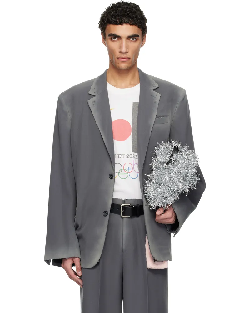 Doublet Gray Dusty Tailored Blazer Grey