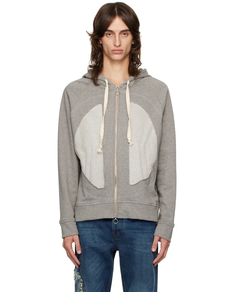 Edward Cuming Gray Lung Window Hoodie Grey