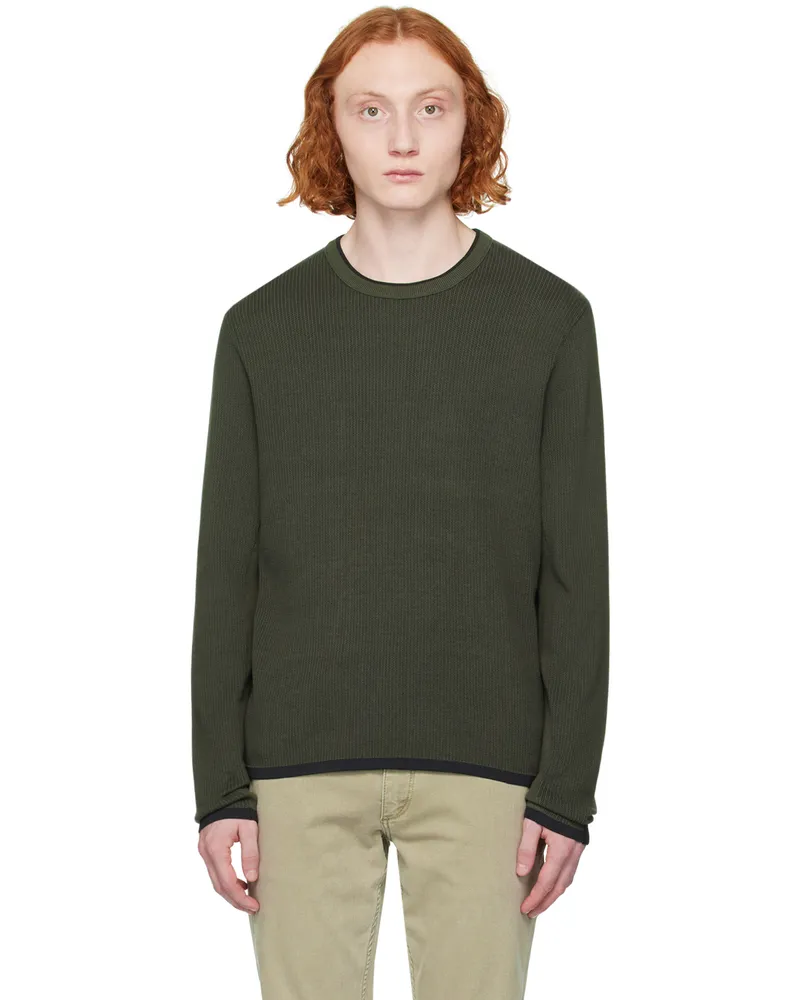 Rag & Bone Green Harvey Sweater Shadowgrn