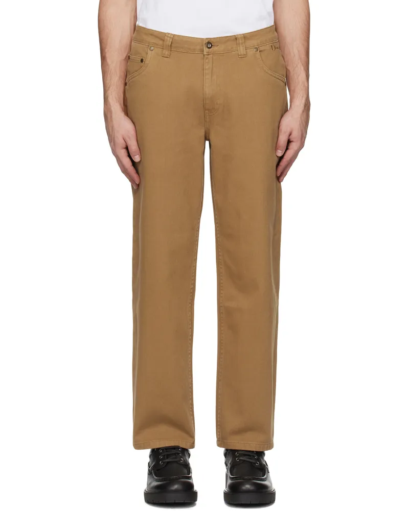 Dime Brown Classic Relaxed Jeans Clay