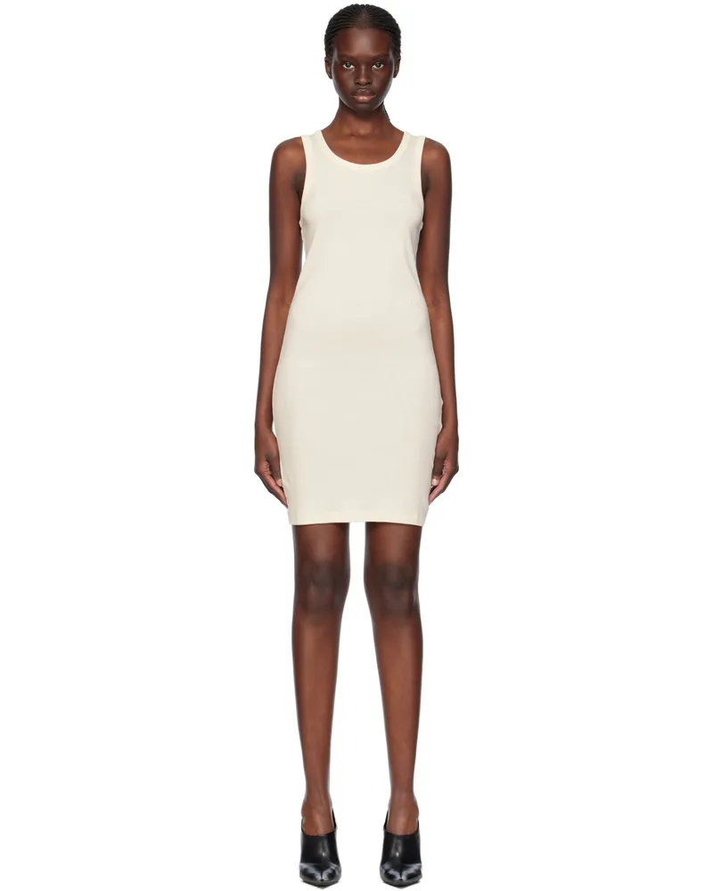 Helmut Lang Off-White Tank Minidress Ivory