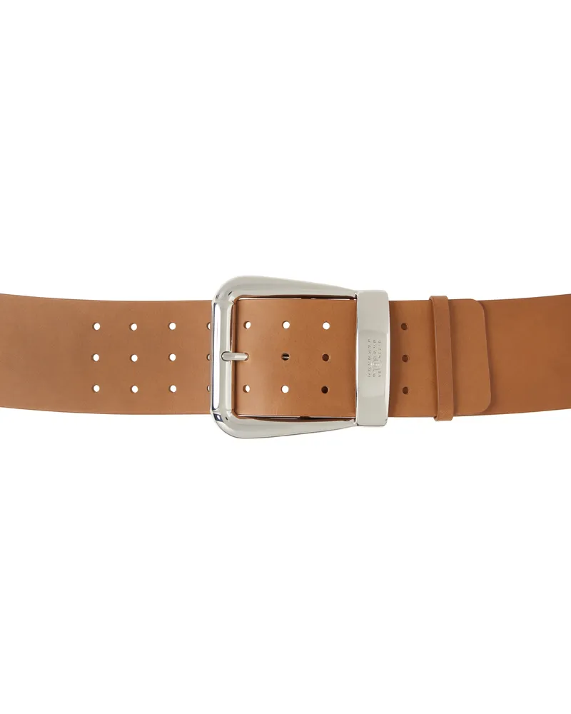 Maison Margiela Brown Buckle Belt H4200