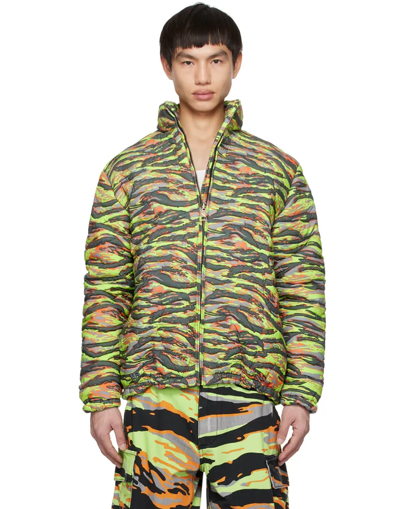 ERL Green Camo Down Jacket Erl