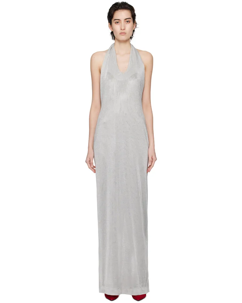 TOVE Gray Malaika Maxi Dress Silver