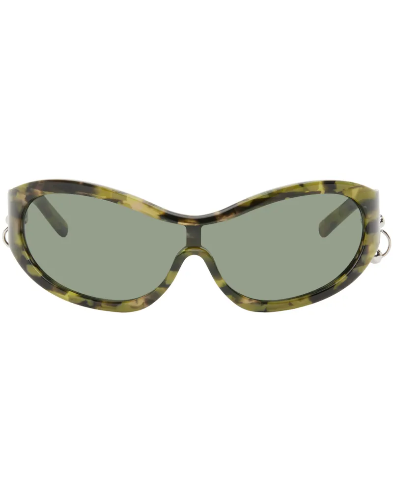 Justine Clenquet Green Jenny Camo Sunglasses Camo