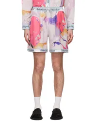 KidSuper Pink Printed Shorts White