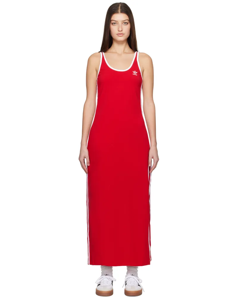 adidas Red Adicolor 3-Stripes Tank Maxi Dress Better