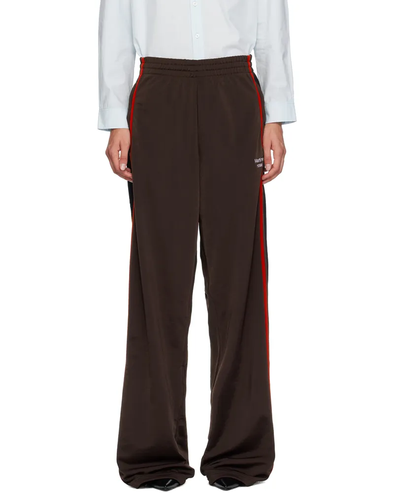 Martine Rose Brown Wide Leg Track Pants Brown