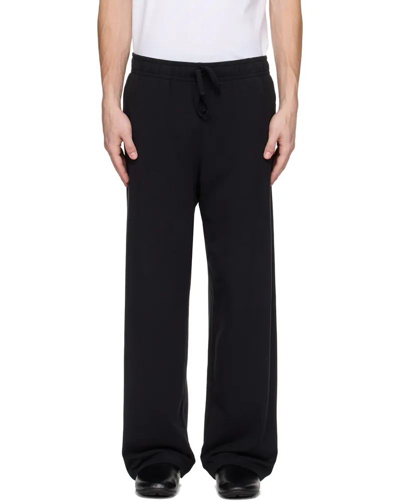 SKIMS Black Jersey Lounge Relaxed Straight Leg Sweatpants Obsidian