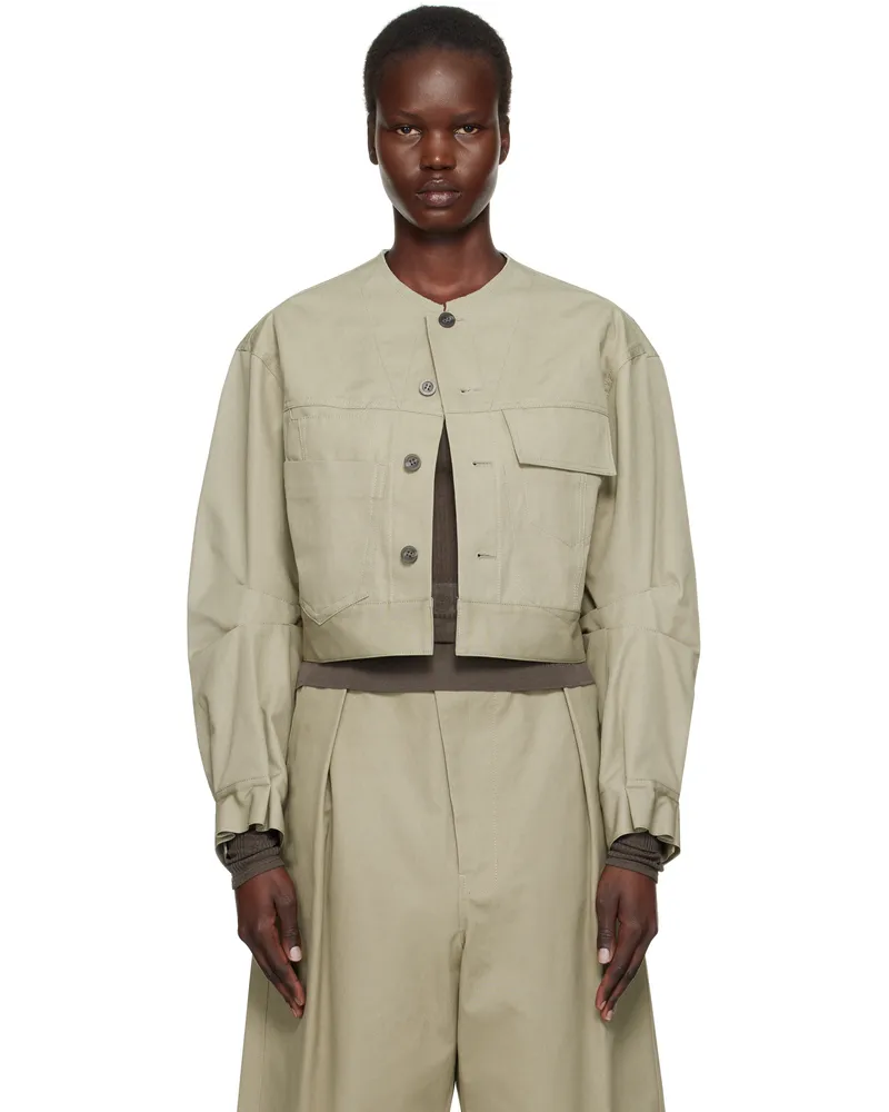 Yohji Yamamoto Taupe R-Multi Pocket Jacket 1