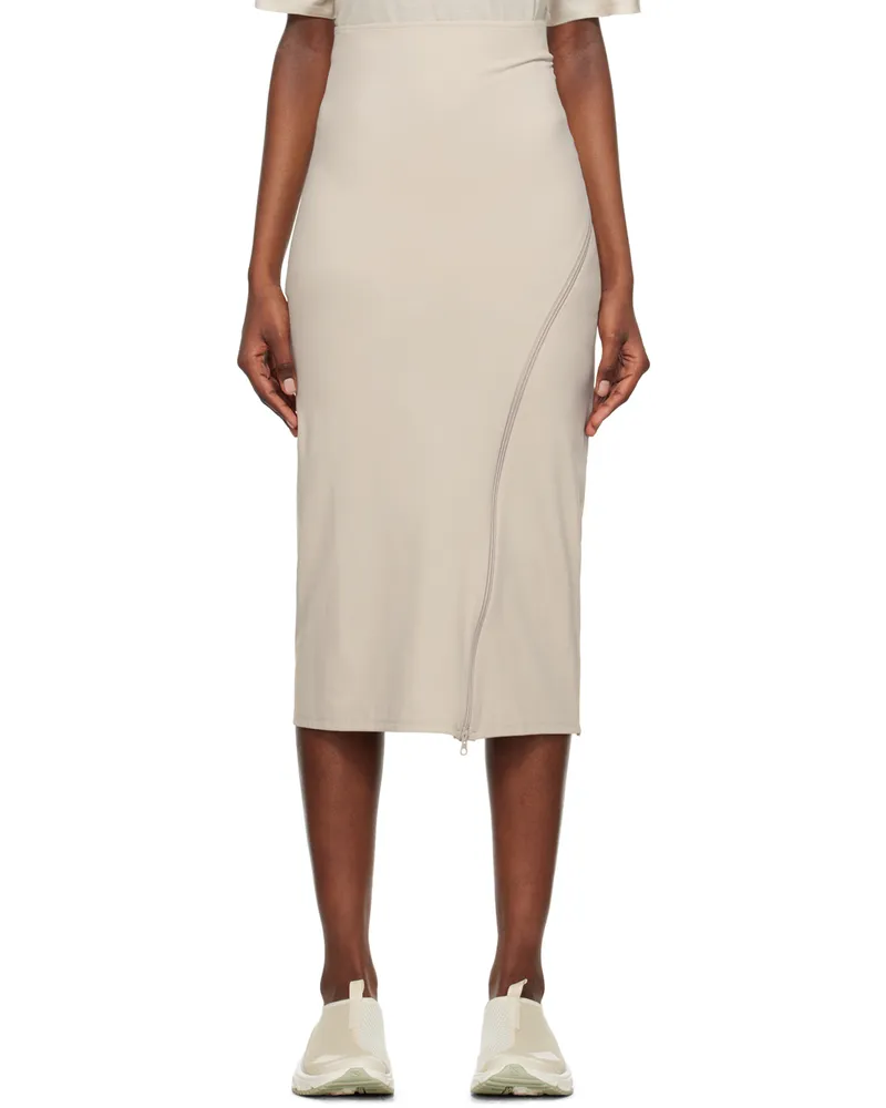 Post Archive Faction Taupe 5.0+ Center Midi Skirt Warm