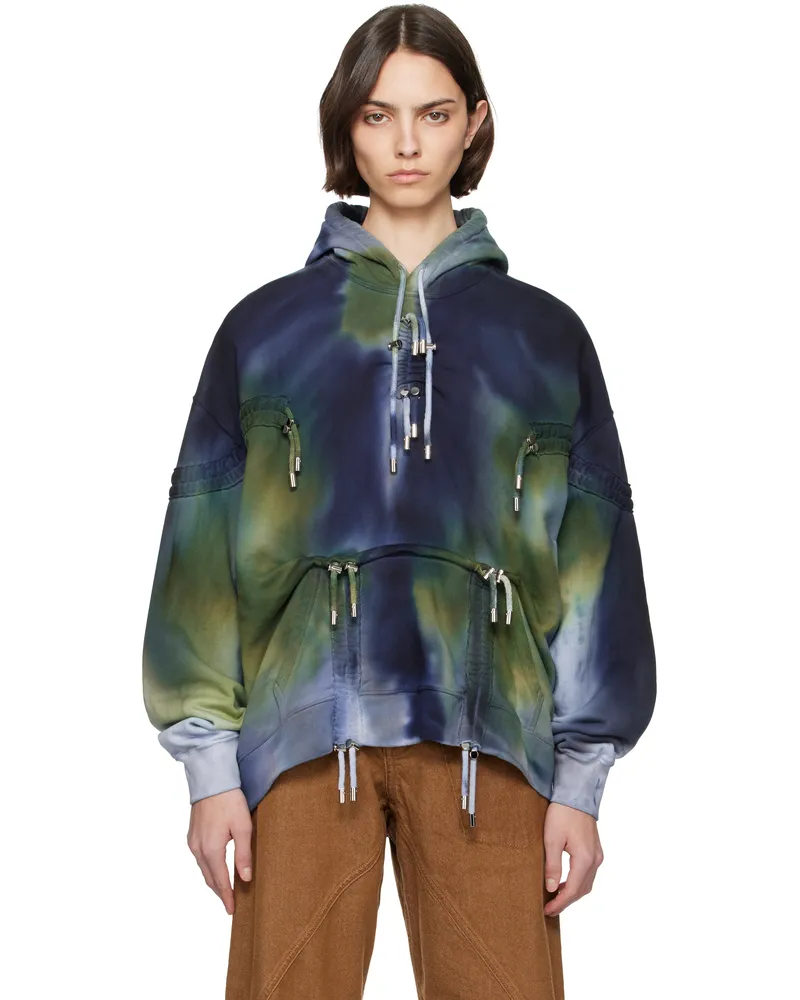 Collina Strada Navy & Green Burst Hoodie Aurora