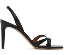 Black Stiletto Slingback 85 Heeled Sandals