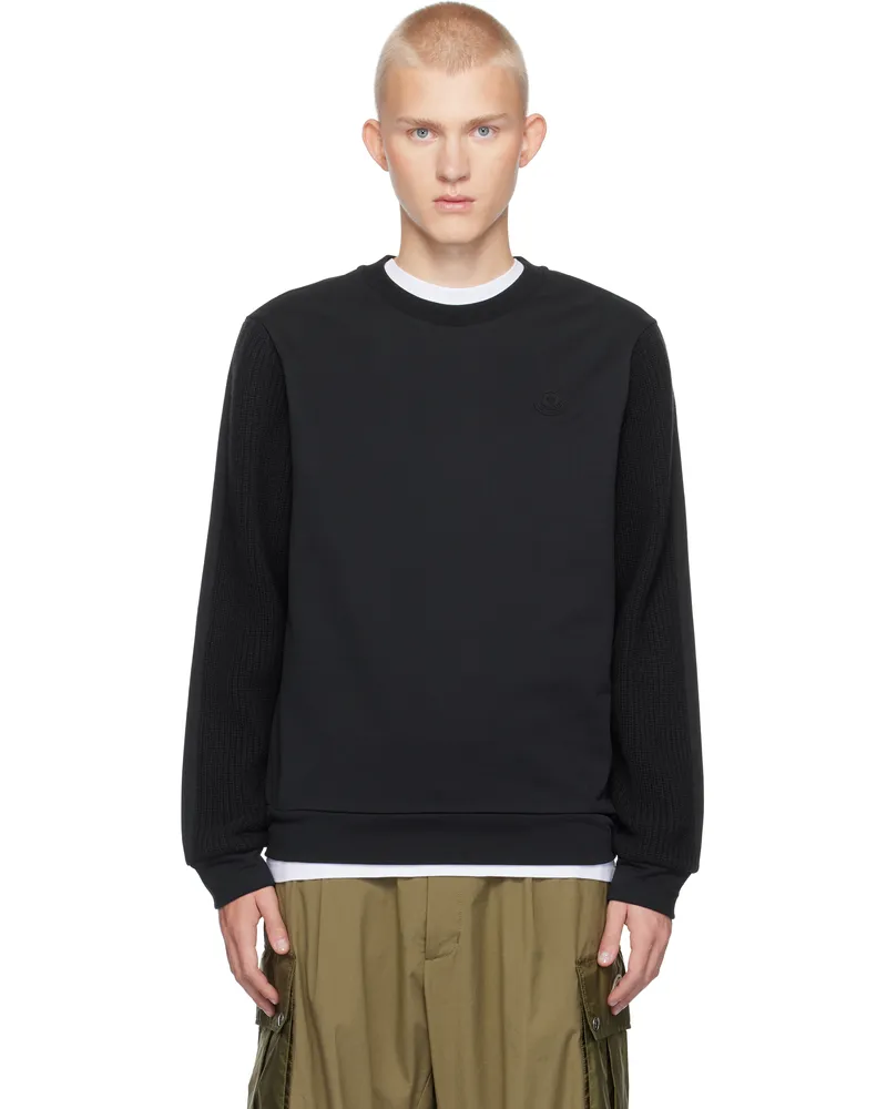 Moncler Navy French Terry & Knit Sweatshirt 786