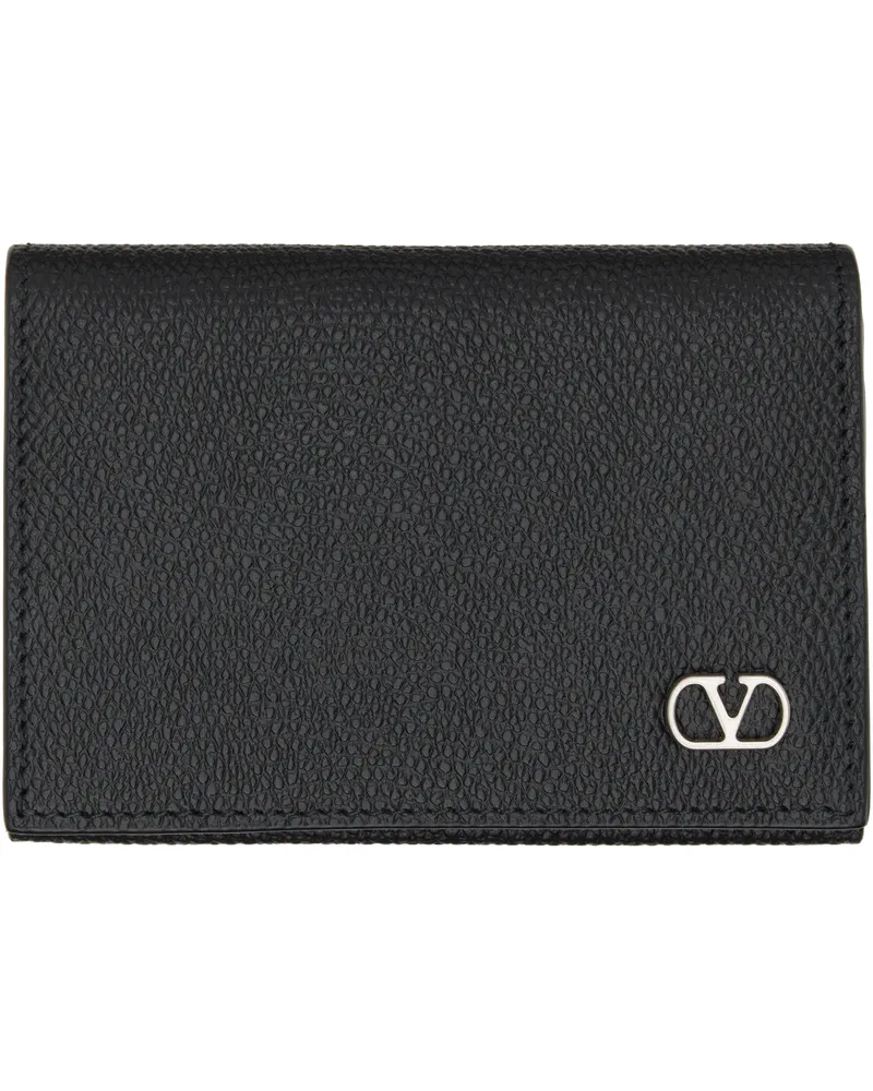 Valentino Garavani Black VLogo Signature Card Holder 0no