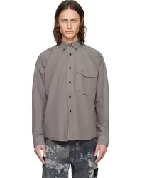 Stone Island Gray Comfortable Fit Shirt Vdove