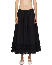 Molly Goddard Black Olive Midi Skirt Black