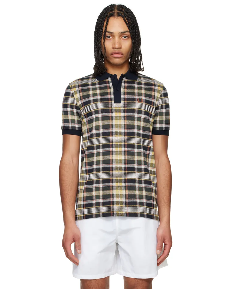 Fred Perry Navy Madras Polo 608