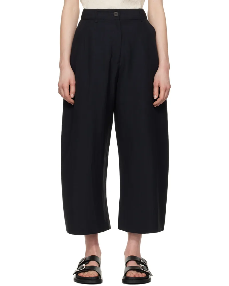 Studio Nicholson Navy Chalco Trousers Darkest