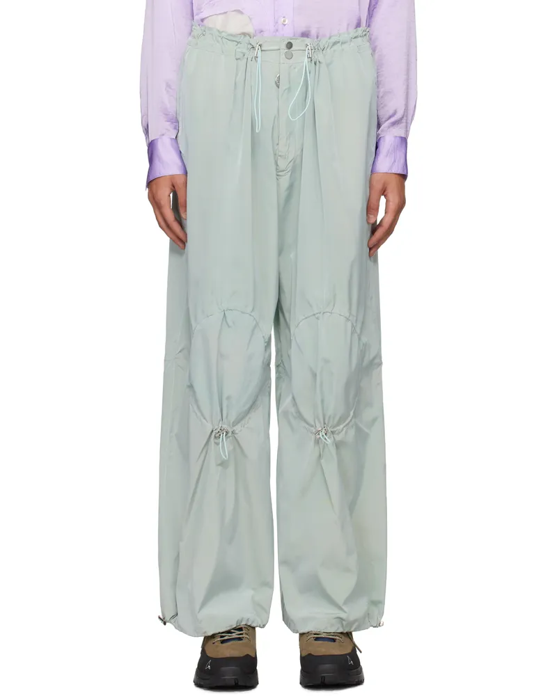Charlie Constantinou Blue Adjustable Fit Knee Trousers Turquoise: