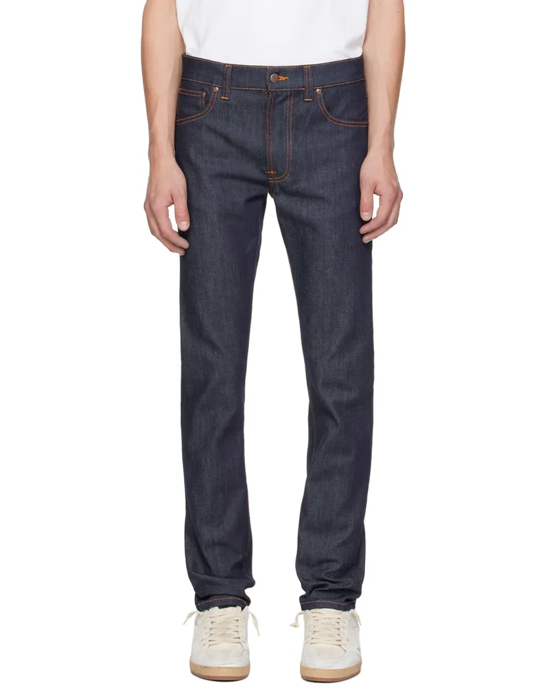 Nudie Jeans Indigo Lean Dean Jeans Dry