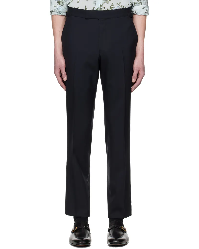 Tom Ford Navy Super Plain Weave O'Connor Trousers Hb740