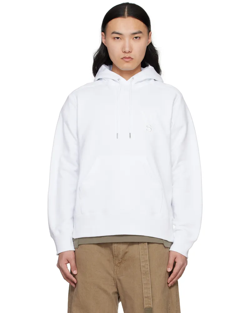 Sacai White WTAPS Edition Flock Print Hoodie 101