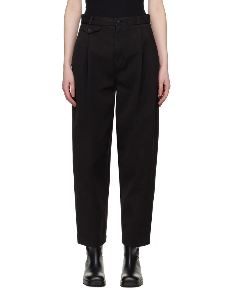 AGOLDE Black Becker Trousers Black
