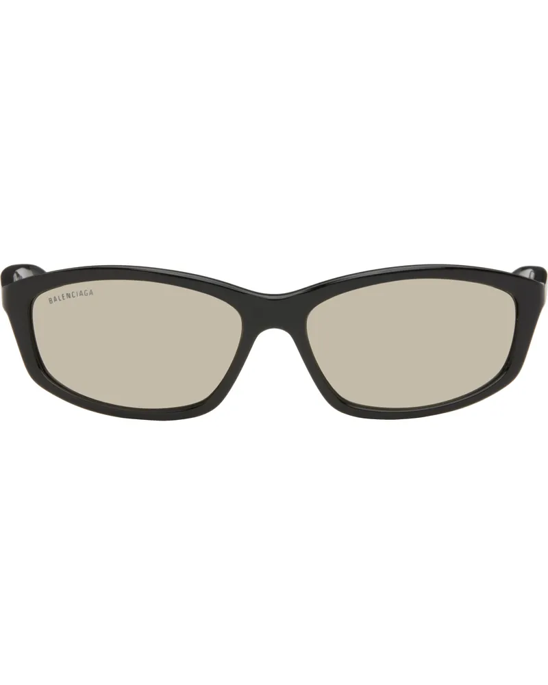 Balenciaga Black Neo Oval 2.0 Sunglasses Black-black-white