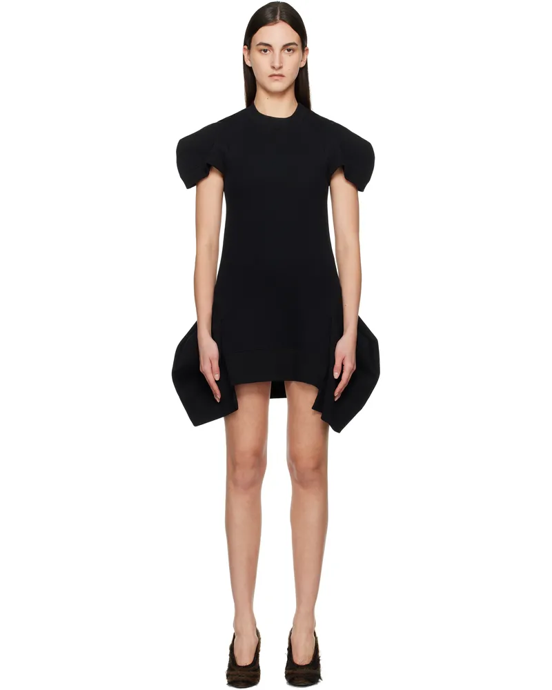 Sacai Black Sponge Sweat Minidress 001