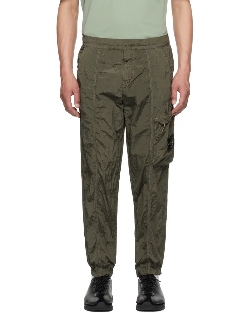 Stone Island Khaki Nylon Metal ECONYL Cargo Pants V0054
