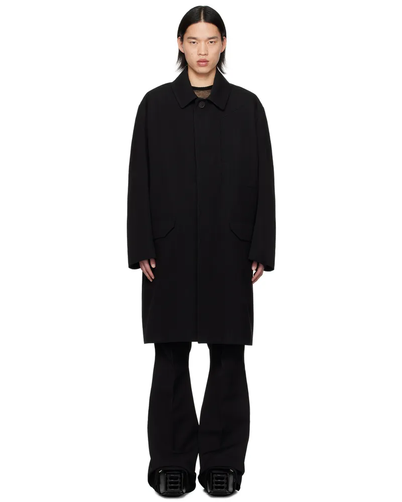 Rick Owens Black Jumbo Mac Coat 09
