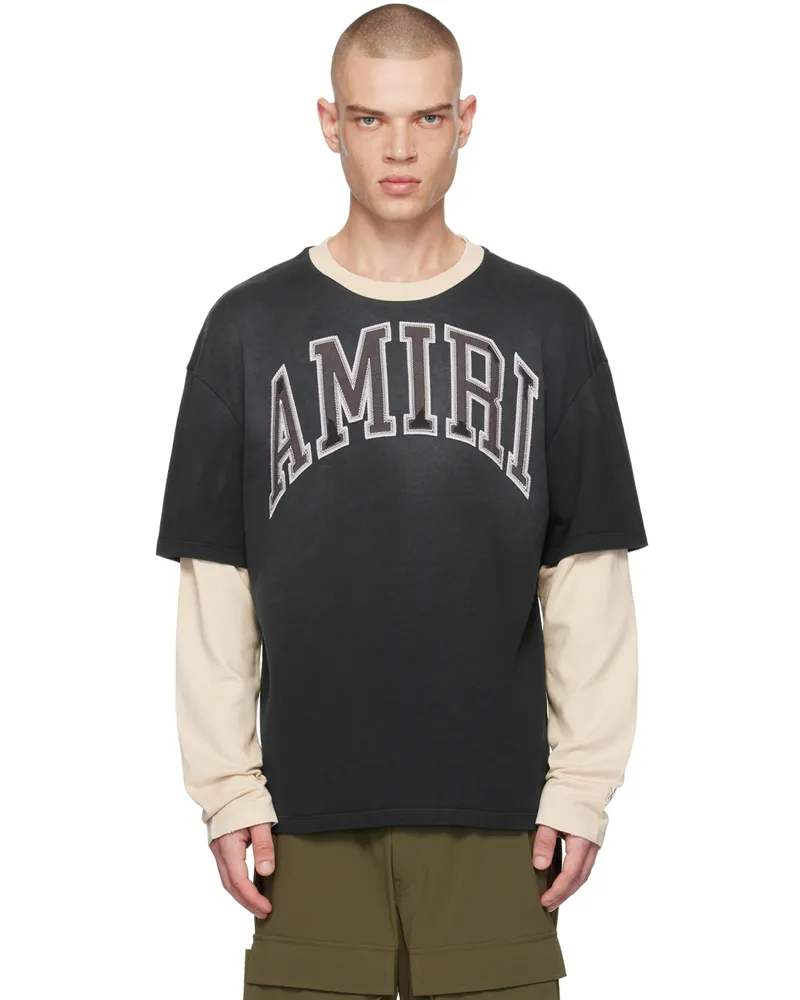 Amiri Black & Off-White Vintage T-shirt Black