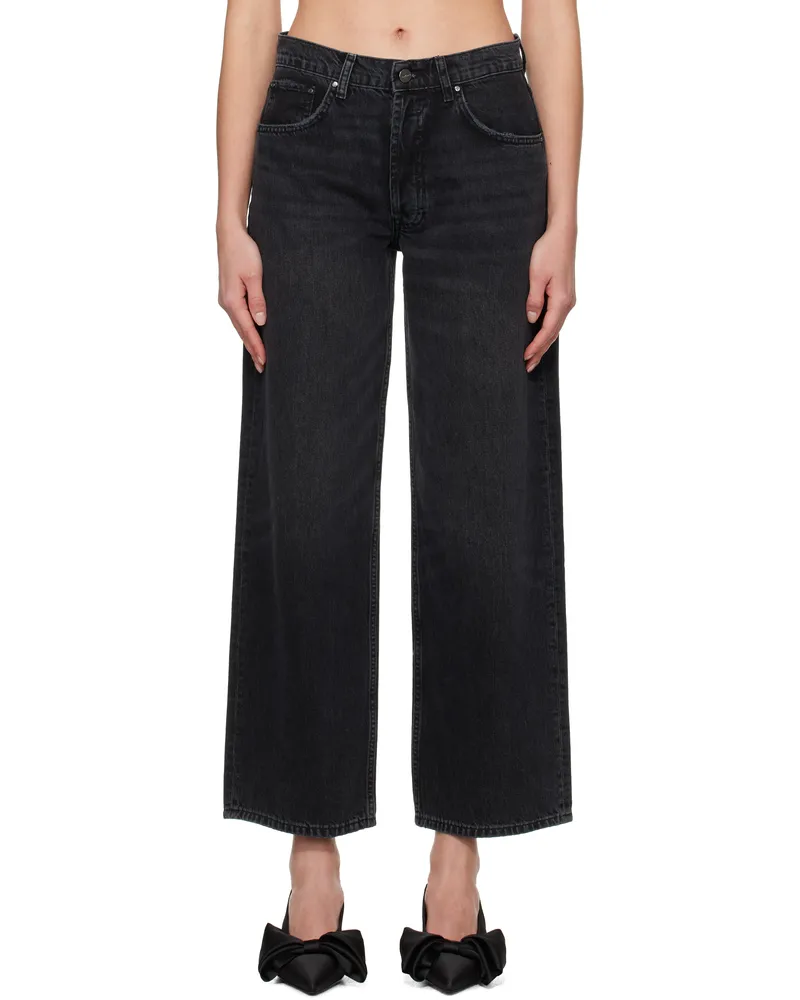 Anine Bing Black Manon Jeans Dark